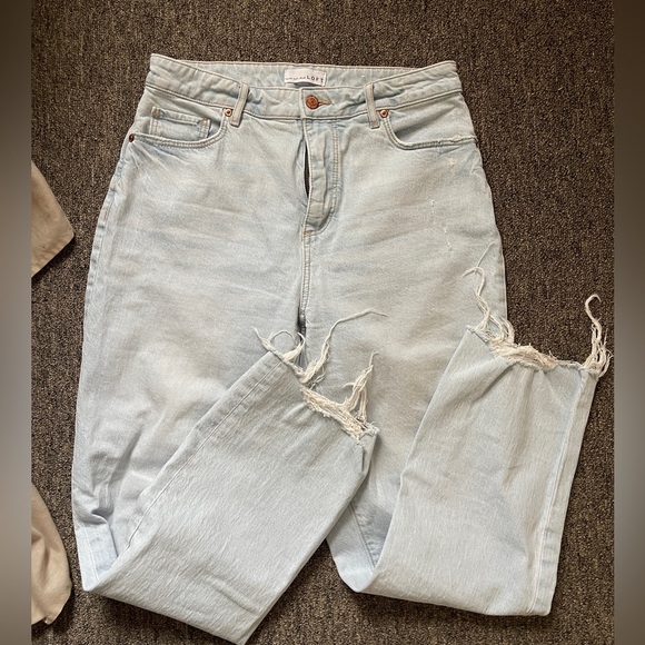 Loft the curvy straight crop light blue wash high waisted jeans size 27 - Picture 1 of 11